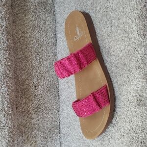 Iced tea with fuchsia crystals corkys NIB Size 10 Sandal